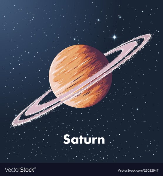 Сатурн красками