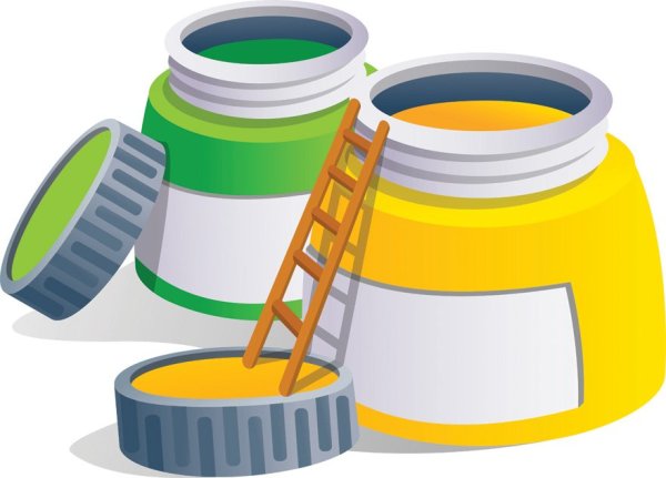 Банка краски вектор