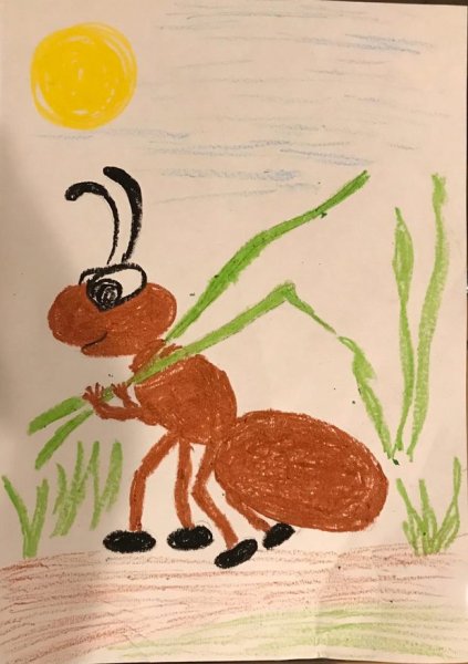 Муравей карандашом