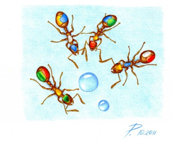 Басня «Стрекоза и муравей». Художник а. Репников