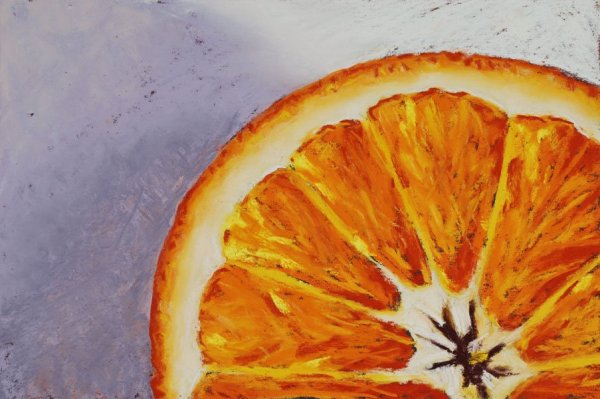 Долька апельсина живопись