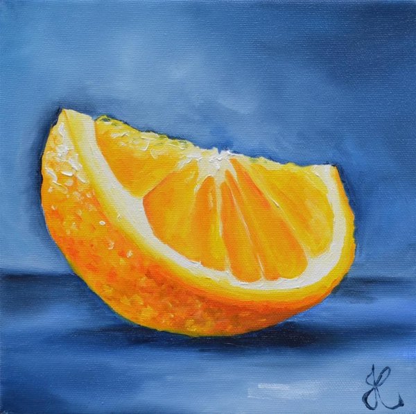 Апельсин гуашью