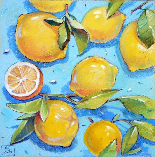 Лимон пастелью