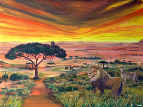 Саванна живопись Африканская живопись