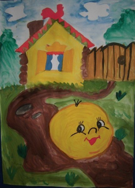 Рисунок на тему Колобок