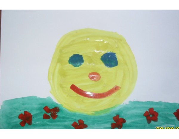 Рисование Колобок средняя группа