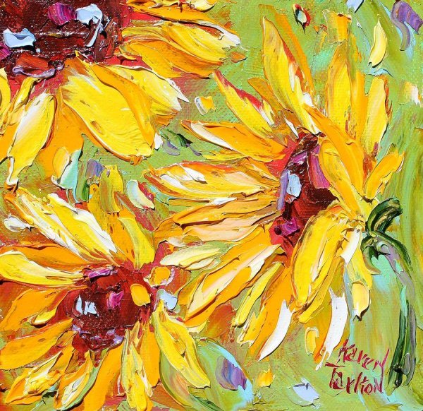 Картины маслом мастихином Ван Гог