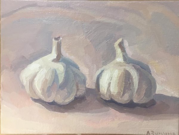 Натюрморт с чесноком