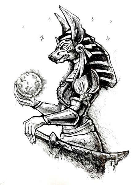 Анубис тату эскизы