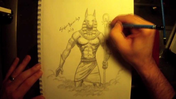 Анубис тату эскизы