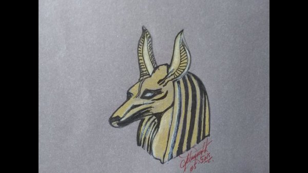 Бесшовный рисунок Анубиса