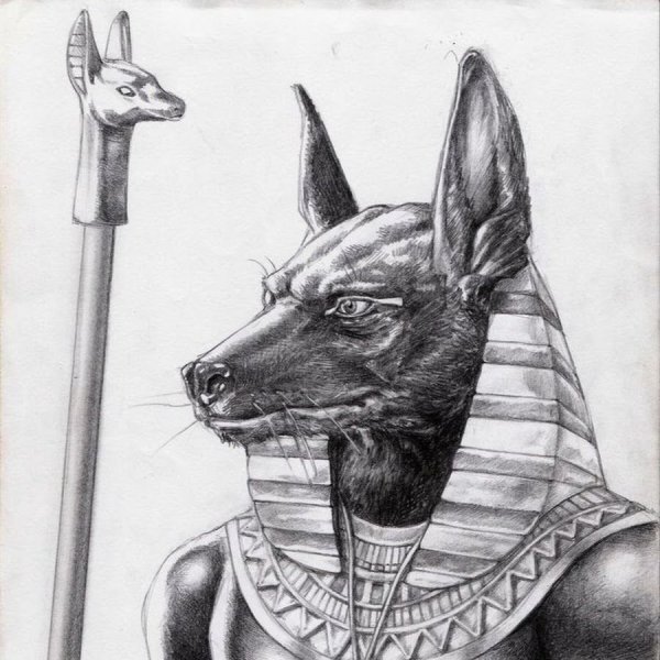 Осирис Анубис эскиз тату