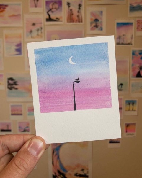 Пейзажи акварелью в скетчбуке