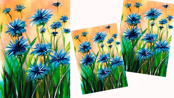 Как нарисовать васильки