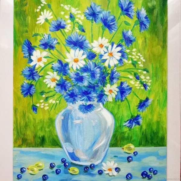 Ромашки гуашью