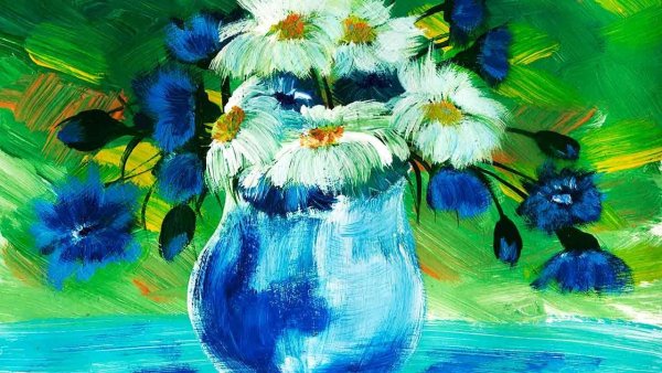 Правополушарное рисование ромашки