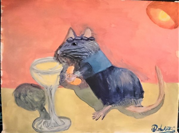 Крыса рисовать гуашь