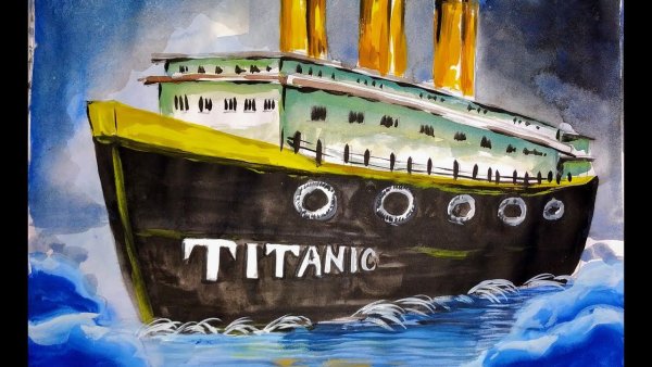 Титаник рисунок корабля