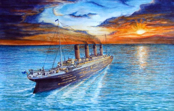 Титаник рисунок