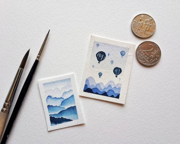 Красивые миниатюры акварелью