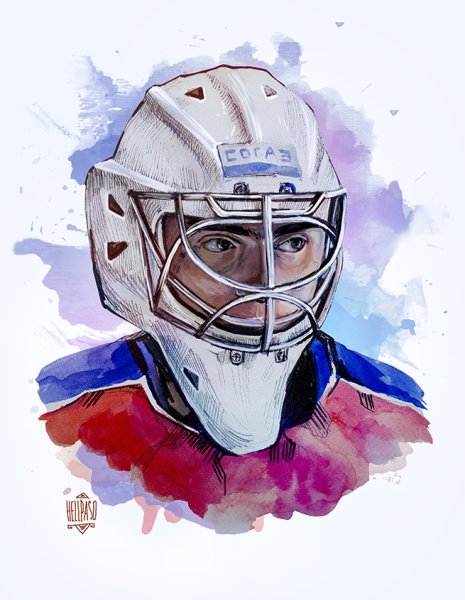 Картина хоккеисты Дейнека