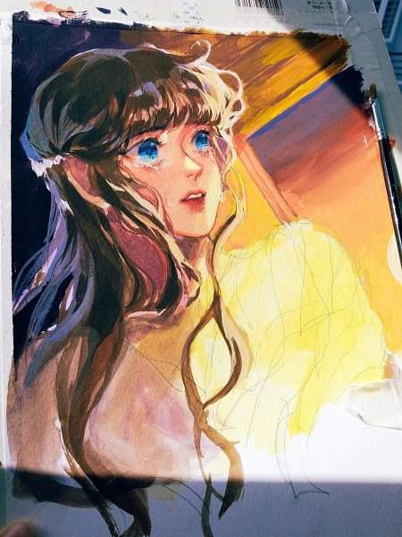 Рисунки гуашью арт