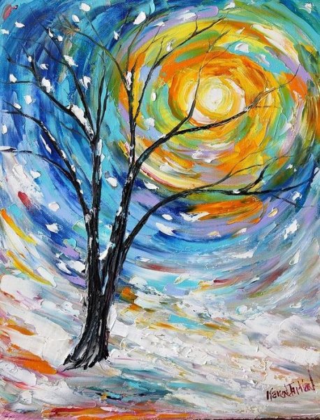 Рисунки красками