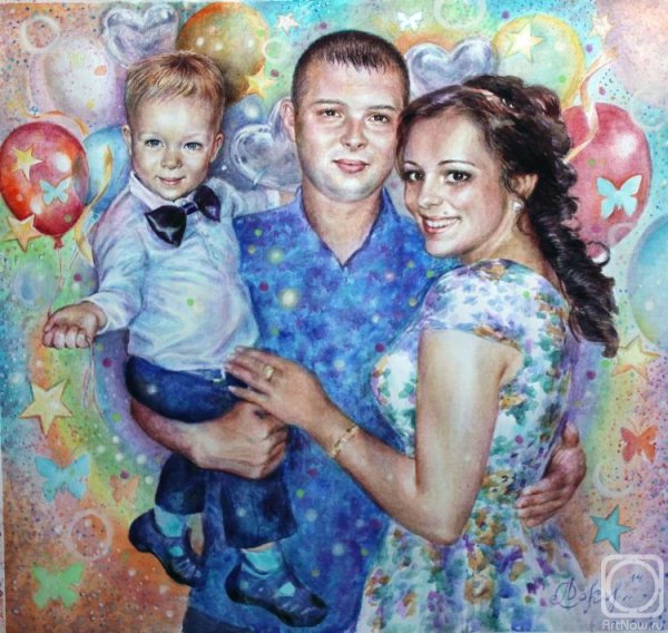 Стилизованный семейный портрет