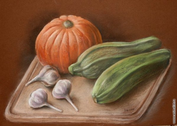 Тыква пастелью