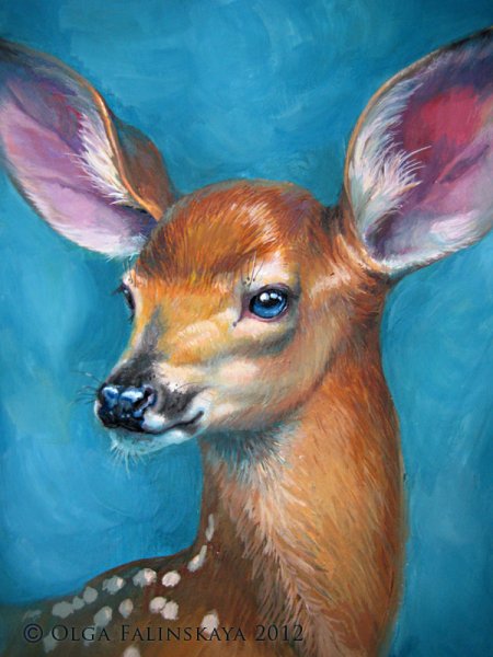 Животные гуашью