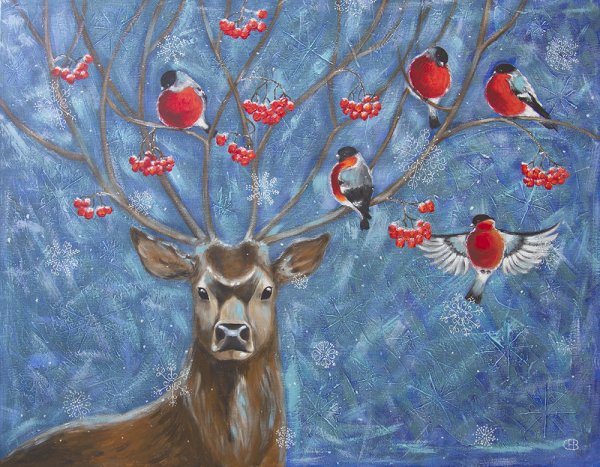 Северный олень живопись