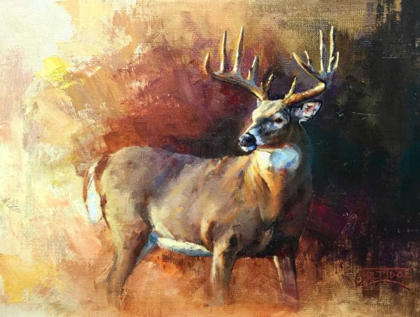 Северная олениха тундра художник