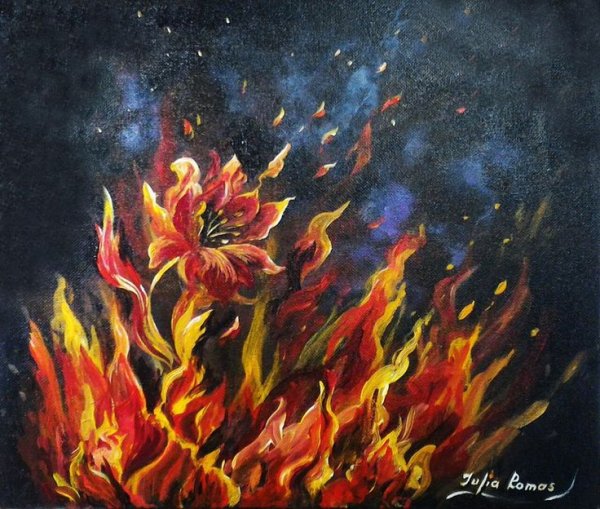 Пламя красками
