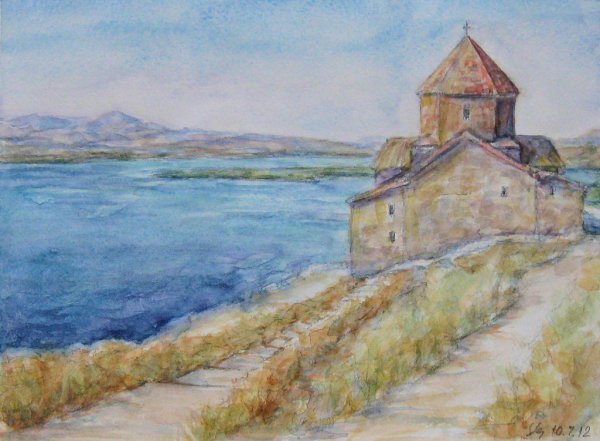 Художник озеро Севан