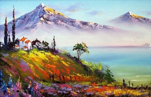 Правополушарная живопись горы