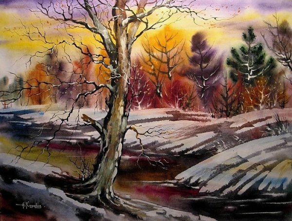 Художник Александр Ходюков акварели