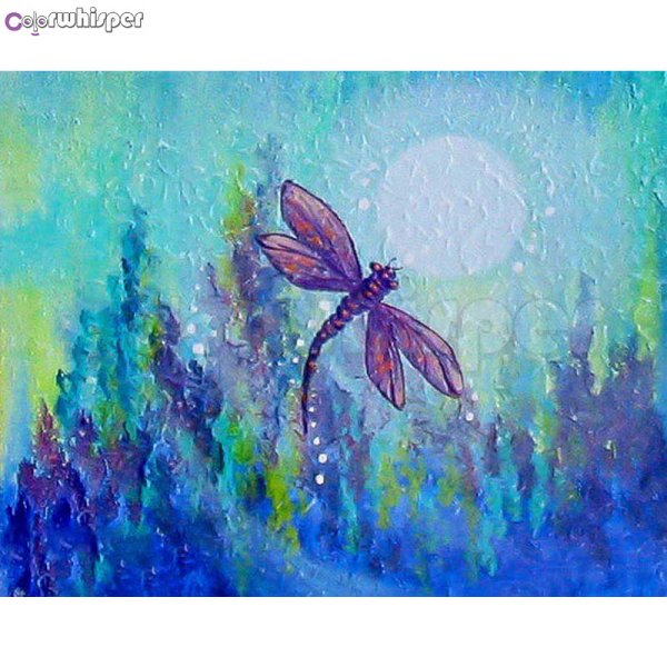 Стрекоза правополушарное рисование