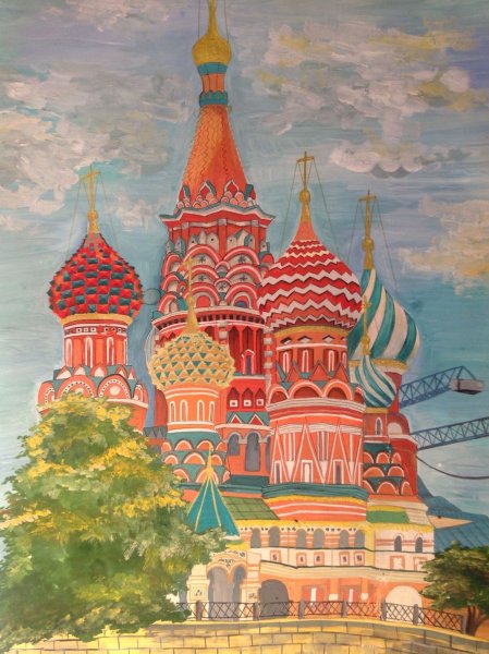 Храм Василия Блаженного рисунок