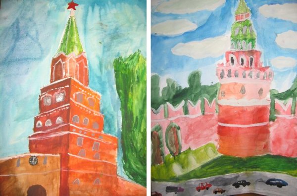 Кремль рисунок дошкольника