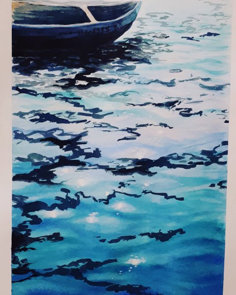 Вода акварелью