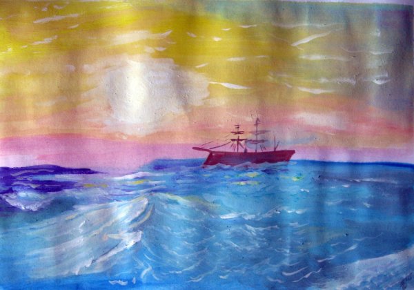 Вода гуашью