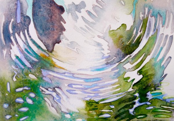 Рисуем воду акварелью