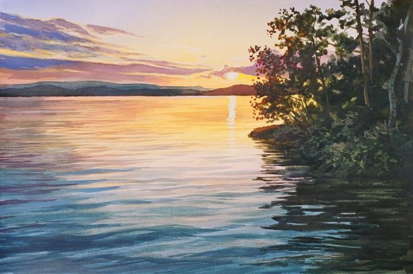 Самохвалов Александр художник Абхазия. Закат