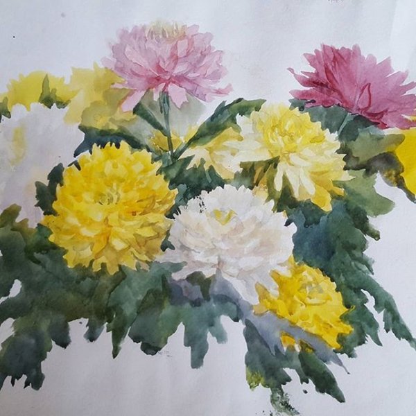 Светлана Родионова хризантемы