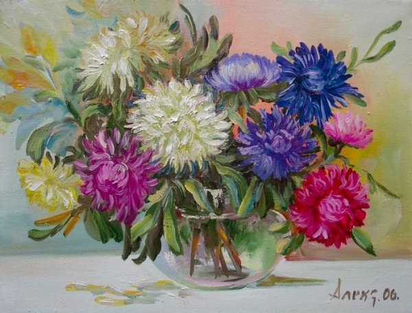 Этюд хризантемы Верещагина