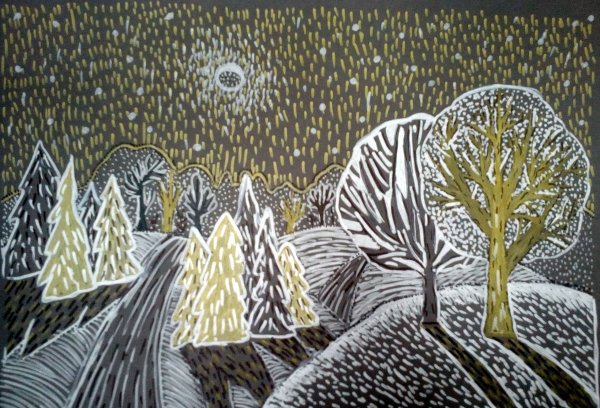 Композиция на тонированной бумаге