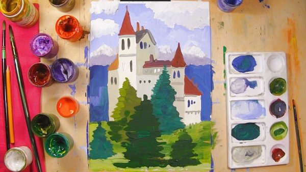 Уроки рисования для детей красками