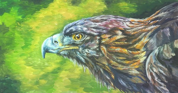 Орел рисунок красками