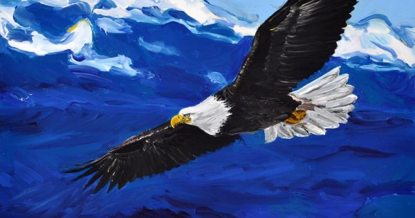 Парящий орёл живопись