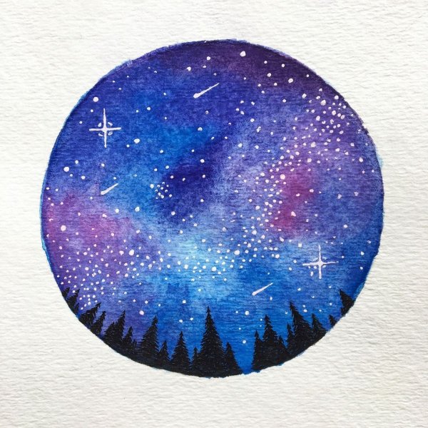 Космос акварелью